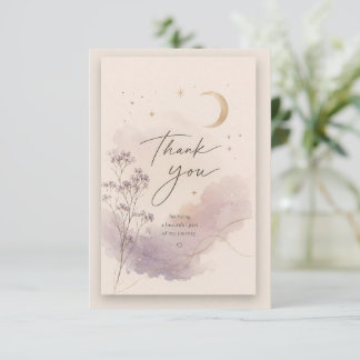 Cartão de Agradecimento de Aquarela Lavanda Sonhad