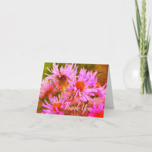 Cartão de Agradecimento de Arte de Flor de Áster R
