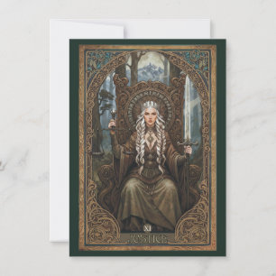 Cartão de Agradecimento de Arte Tarot Justiça Plan