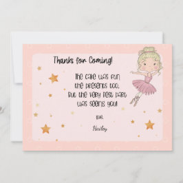 Cartão de agradecimento de Bailarina Leve