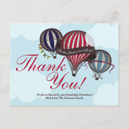 Cartão de Agradecimento de Balão de Ar Quente