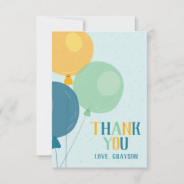 Cartão de Agradecimento de Balão Fofo