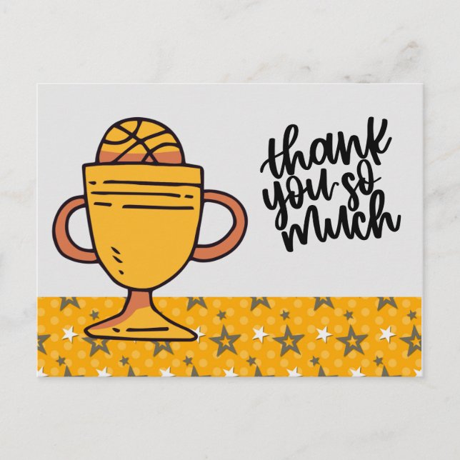 Cartão de agradecimento de basquete para a MÃE (Frente)