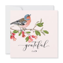 Cartão de Agradecimento de Caligrafia