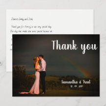 Cartão de agradecimento de casamento - Arco-íris