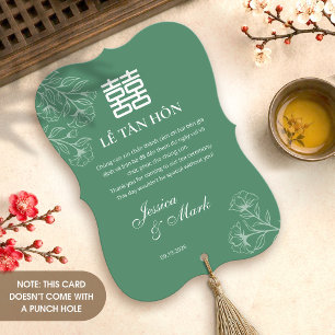 Cartão de Agradecimento de Casamento Bilíngue Viet