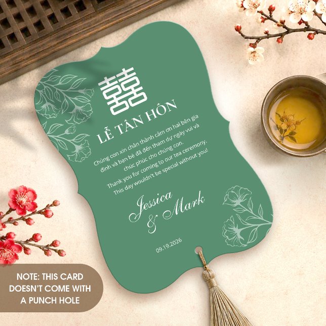 Cartão de Agradecimento de Casamento Bilíngue Viet (Criador carregado)