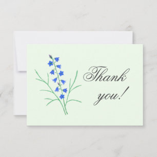 Cartão de Agradecimento de Casamento Bluebells Ama