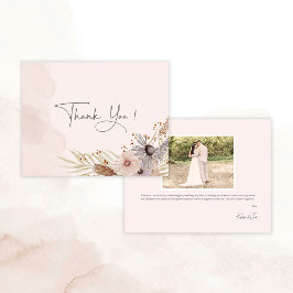Cartão de Agradecimento de Casamento Boho