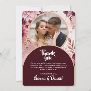 Cartão de Agradecimento de Casamento Boho Dreams F
