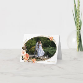 Cartão de Agradecimento de Casamento Boho Floral A