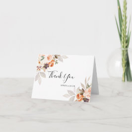 Cartão de Agradecimento de Casamento Boho Terracot