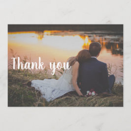 Cartão de Agradecimento de Casamento - Casal junto