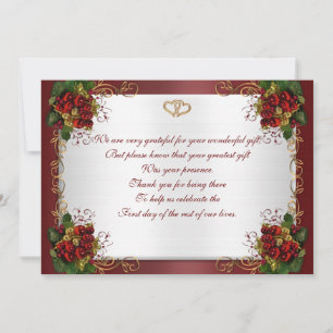 Cartão de agradecimento de casamento "Casamento de