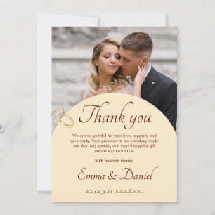 Cartão de Agradecimento de Casamento Clássico Roma