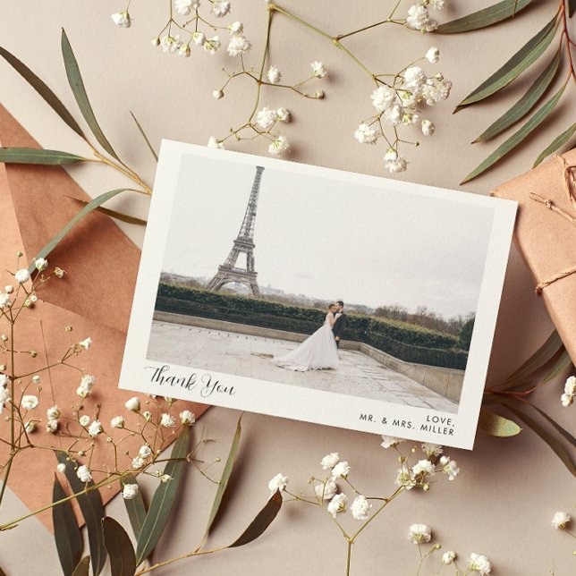 Cartão de Agradecimento de Casamento com Caligrafi (Criador carregado)