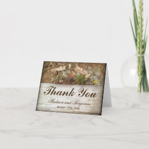 Cartão de Agradecimento de Casamento com Camuflage