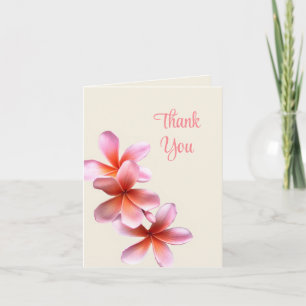 Cartão de Agradecimento de Casamento com Flor de P