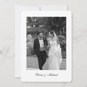 Cartão de Agradecimento de Casamento com Foto Arre