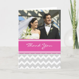 Cartão de Agradecimento de Casamento com Foto Chev