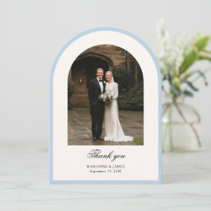 Cartão de Agradecimento de Casamento com Foto de A