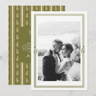 Cartão de Agradecimento de Casamento com Foto List