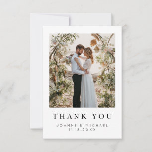 Cartão de Agradecimento de Casamento com Foto Pers