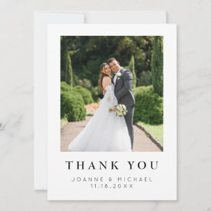 Cartão de Agradecimento de Casamento com Foto Pers