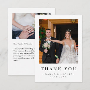 Cartão de Agradecimento de Casamento com Foto Pers