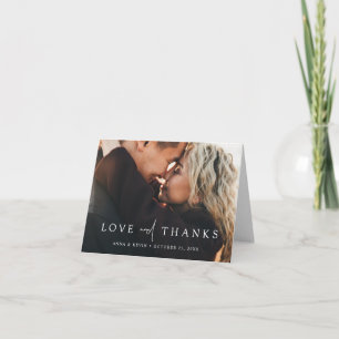 Cartão de Agradecimento de Casamento com Foto Pers