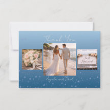 Cartão de Agradecimento de Casamento com Foto Pers