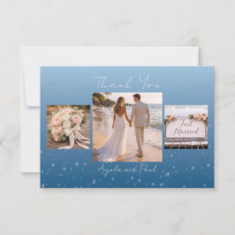 Cartão de Agradecimento de Casamento com Foto Pers