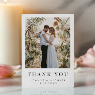 Cartão de Agradecimento de Casamento com Foto Pers