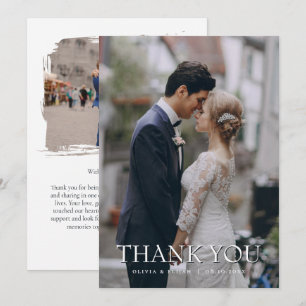 Cartão de Agradecimento de Casamento com Foto Pers