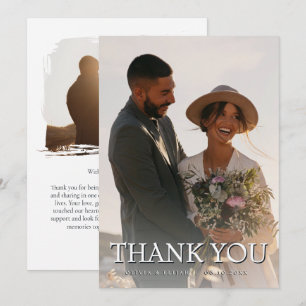 Cartão de Agradecimento de Casamento com Foto Pers