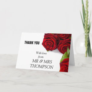Cartão de Agradecimento de Casamento com Grinalda