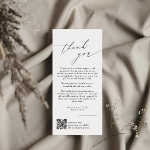 Cartão de Agradecimento de Casamento com Monograma