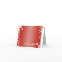 Cartão de agradecimento de casamento de floco de n