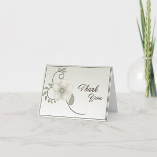 Cartão de Agradecimento de Casamento de Flor