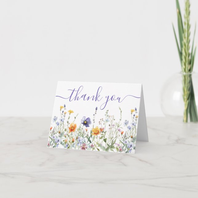 Cartão de Agradecimento de Casamento de Flor Silve (Frente)