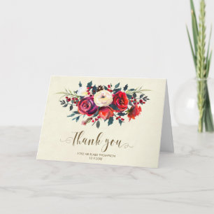 cartão de agradecimento de casamento de frutas de 