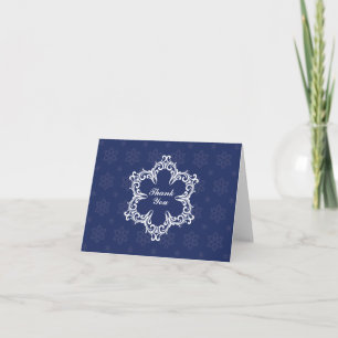 Cartão de Agradecimento de Casamento de Inverno em