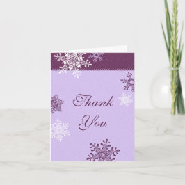 Cartão de Agradecimento de Casamento de Inverno Fl