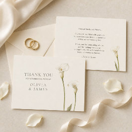 Cartão de Agradecimento de Casamento de Lírio Call