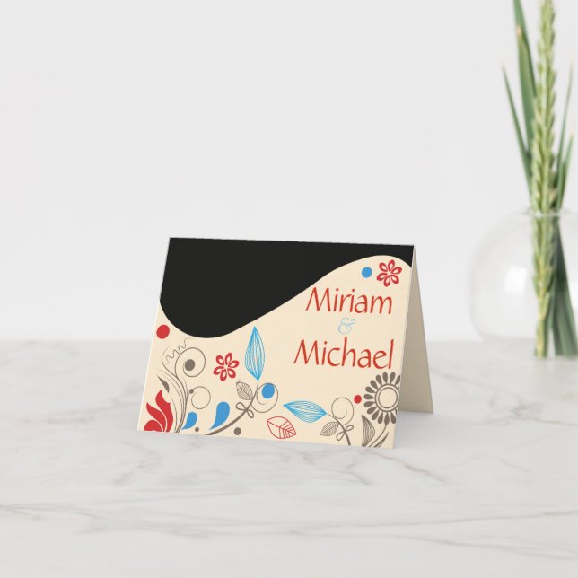 Cartão de Agradecimento de Casamento de MÃOS DE FÁ (Frente)