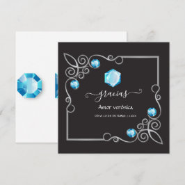 Cartão de Agradecimento de Casamento Diamante