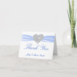 Cartão de Agradecimento de Casamento Diamante Cora