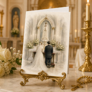 Cartão de Agradecimento de Casamento do Santuário