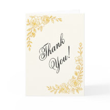 Cartão de Agradecimento de Casamento Doblado 5x7"
