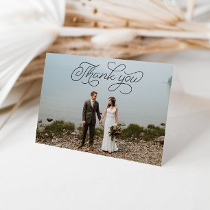 Cartão de Agradecimento de Casamento Dobrado